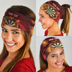Personalised Darts New Zealand Neck Gaiter Silver Fern Red Color