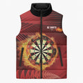 Personalised Darts New Zealand Sleeveless Puffer Jacket Silver Fern Red Color