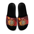 Personalised Darts New Zealand Slide Sandals Silver Fern Red Color