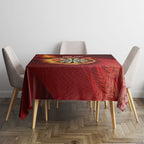 Personalised Darts New Zealand Tablecloth Silver Fern Red Color