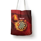 Personalised Darts New Zealand Tote Bag Silver Fern Red Color
