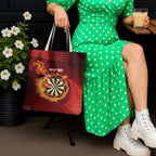 Personalised Darts New Zealand Tote Bag Silver Fern Red Color