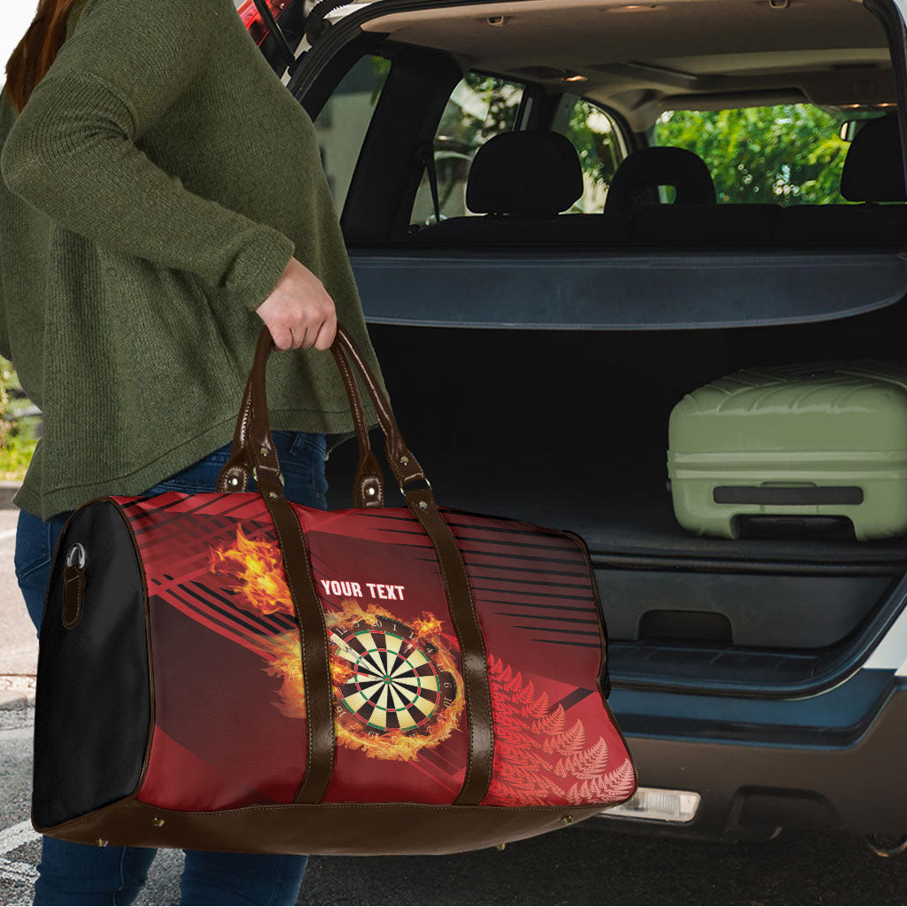 Personalised Darts New Zealand Travel Bag Silver Fern Red Color