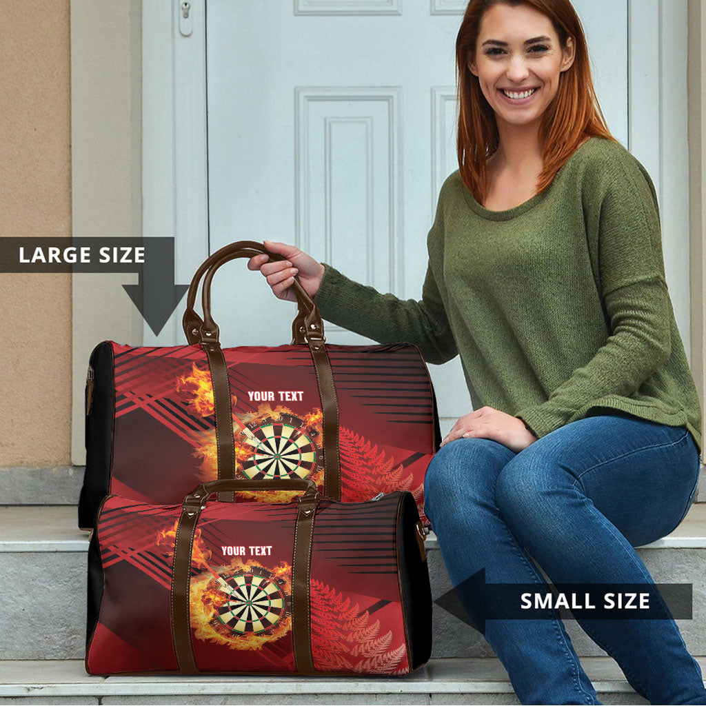 Personalised Darts New Zealand Travel Bag Silver Fern Red Color
