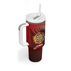 Personalised Darts New Zealand Tumbler With Handle Silver Fern Red Color