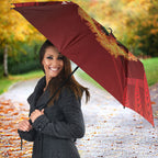 Personalised Darts New Zealand Umbrella Silver Fern Red Color