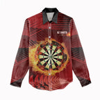 Personalised Darts New Zealand Women Casual Shirt Silver Fern Red Color
