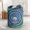 Torres Strait Islander Flag Day Personalised Laundry Basket Dhari Dugongs Sea Cows Aboriginal Art
