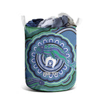 Torres Strait Islander Flag Day Personalised Laundry Basket Dhari Dugongs Sea Cows Aboriginal Art
