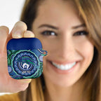 Torres Strait Islander Flag Day Personalised AirPods Case Dhari Dugongs Sea Cows Aboriginal Art