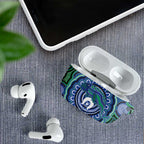 Torres Strait Islander Flag Day Personalised AirPods Case Dhari Dugongs Sea Cows Aboriginal Art