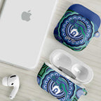 Torres Strait Islander Flag Day Personalised AirPods Case Dhari Dugongs Sea Cows Aboriginal Art