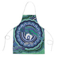 Torres Strait Islander Flag Day Personalised Apron Dhari Dugongs Sea Cows Aboriginal Art