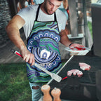 Torres Strait Islander Flag Day Personalised Apron Dhari Dugongs Sea Cows Aboriginal Art