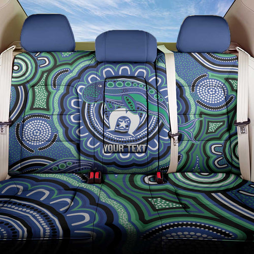Torres Strait Islander Flag Day Personalised Back Car Seat Cover Dhari Dugongs Sea Cows Aboriginal Art