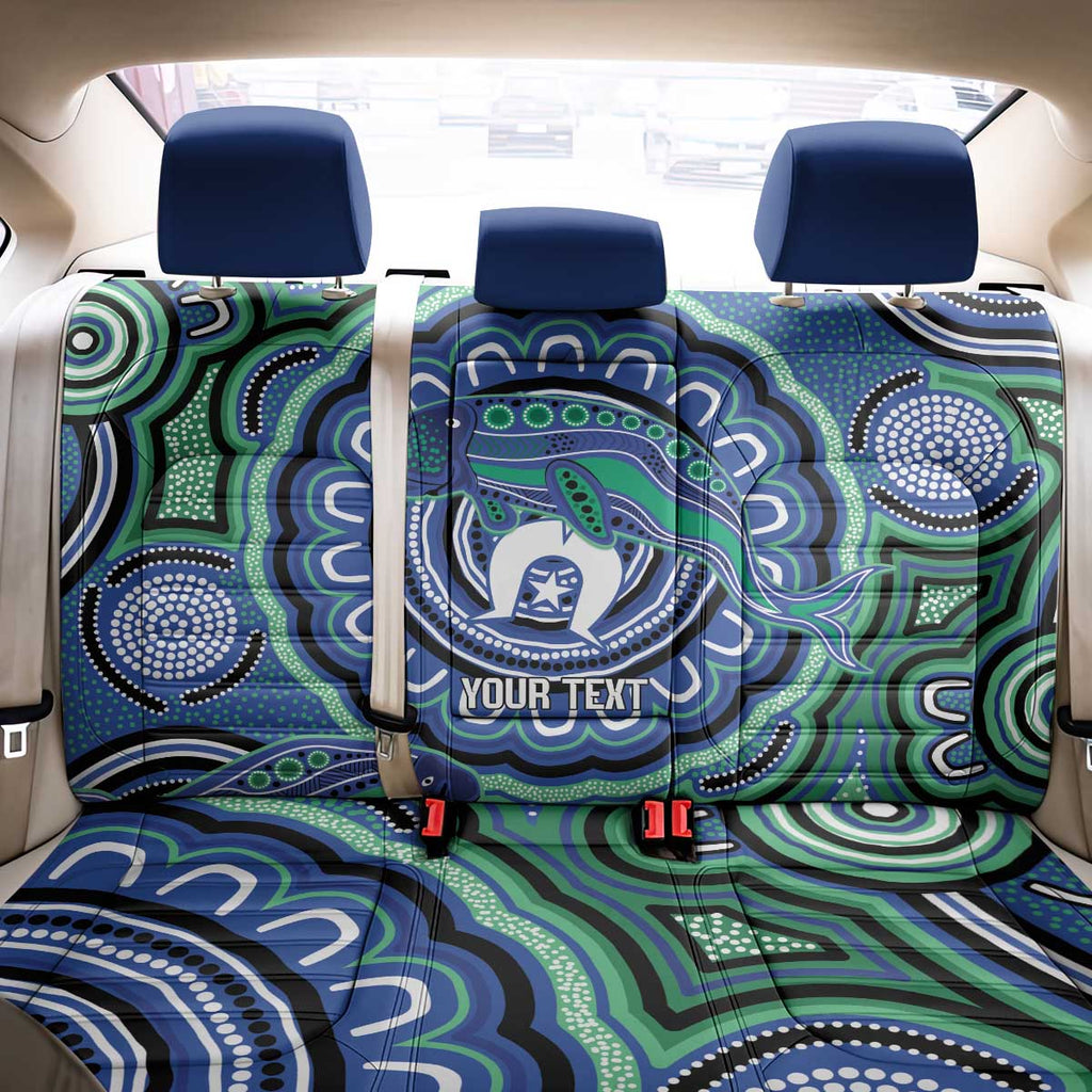 Torres Strait Islander Flag Day Personalised Back Car Seat Cover Dhari Dugongs Sea Cows Aboriginal Art