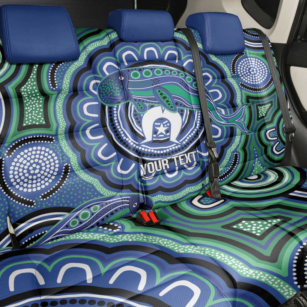 Torres Strait Islander Flag Day Personalised Back Car Seat Cover Dhari Dugongs Sea Cows Aboriginal Art