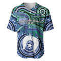 Torres Strait Islander Flag Day Personalised Baseball Jersey Dhari Dugongs Sea Cows Aboriginal Art