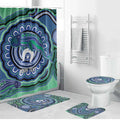 Torres Strait Islander Flag Day Personalised Bathroom Set Dhari Dugongs Sea Cows Aboriginal Art