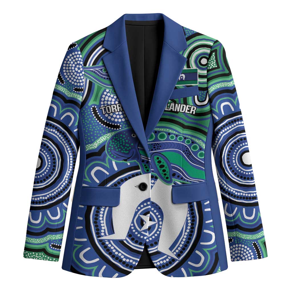 Torres Strait Islander Flag Day Personalised Blazer Dhari Dugongs Sea Cows Aboriginal Art