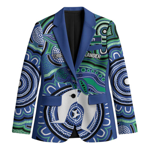 Torres Strait Islander Flag Day Personalised Blazer Dhari Dugongs Sea Cows Aboriginal Art