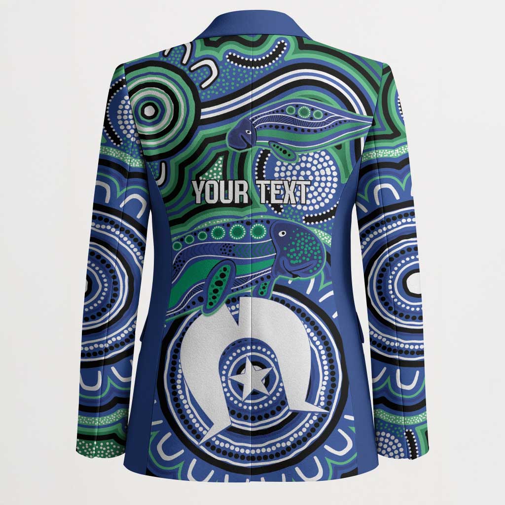 Torres Strait Islander Flag Day Personalised Blazer Dhari Dugongs Sea Cows Aboriginal Art