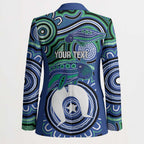 Torres Strait Islander Flag Day Personalised Blazer Dhari Dugongs Sea Cows Aboriginal Art