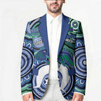 Torres Strait Islander Flag Day Personalised Blazer Dhari Dugongs Sea Cows Aboriginal Art