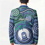Torres Strait Islander Flag Day Personalised Blazer Dhari Dugongs Sea Cows Aboriginal Art