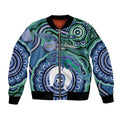 Torres Strait Islander Flag Day Personalised Bomber Jacket Dhari Dugongs Sea Cows Aboriginal Art