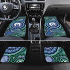 Torres Strait Islander Flag Day Personalised Car Mats Dhari Dugongs Sea Cows Aboriginal Art