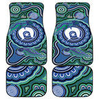Torres Strait Islander Flag Day Personalised Car Mats Dhari Dugongs Sea Cows Aboriginal Art