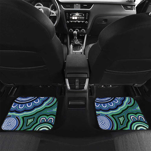 Torres Strait Islander Flag Day Personalised Car Mats Dhari Dugongs Sea Cows Aboriginal Art