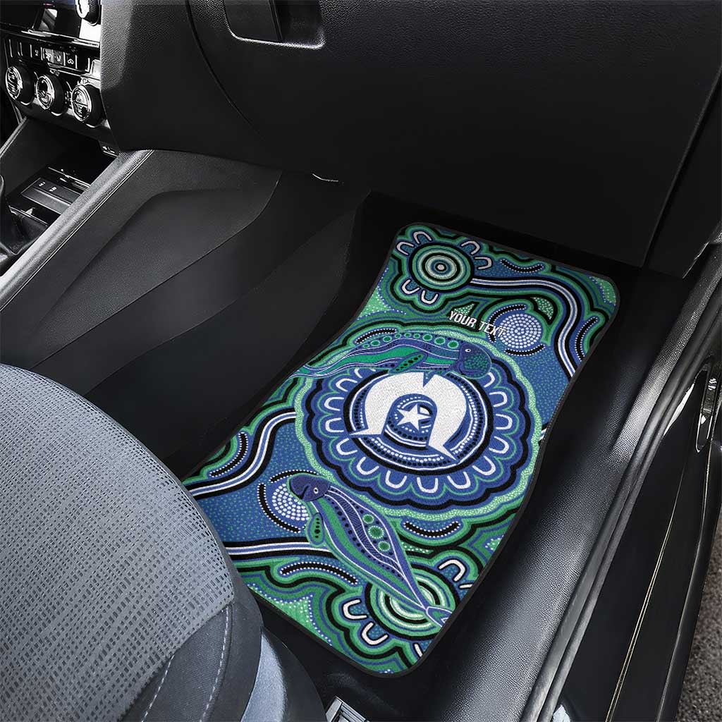 Torres Strait Islander Flag Day Personalised Car Mats Dhari Dugongs Sea Cows Aboriginal Art