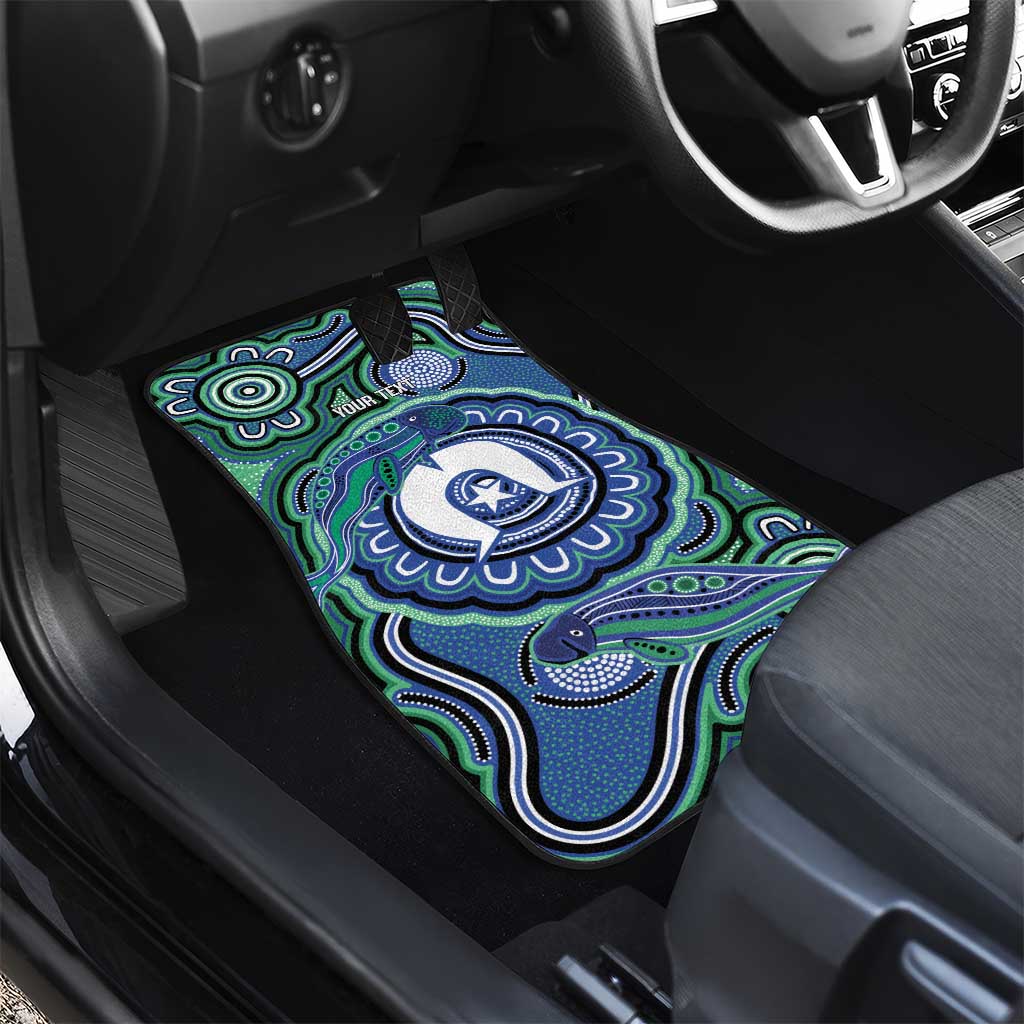 Torres Strait Islander Flag Day Personalised Car Mats Dhari Dugongs Sea Cows Aboriginal Art