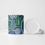Torres Strait Islander Flag Day Personalised Ceramic Mug Dhari Dugongs Sea Cows Aboriginal Art