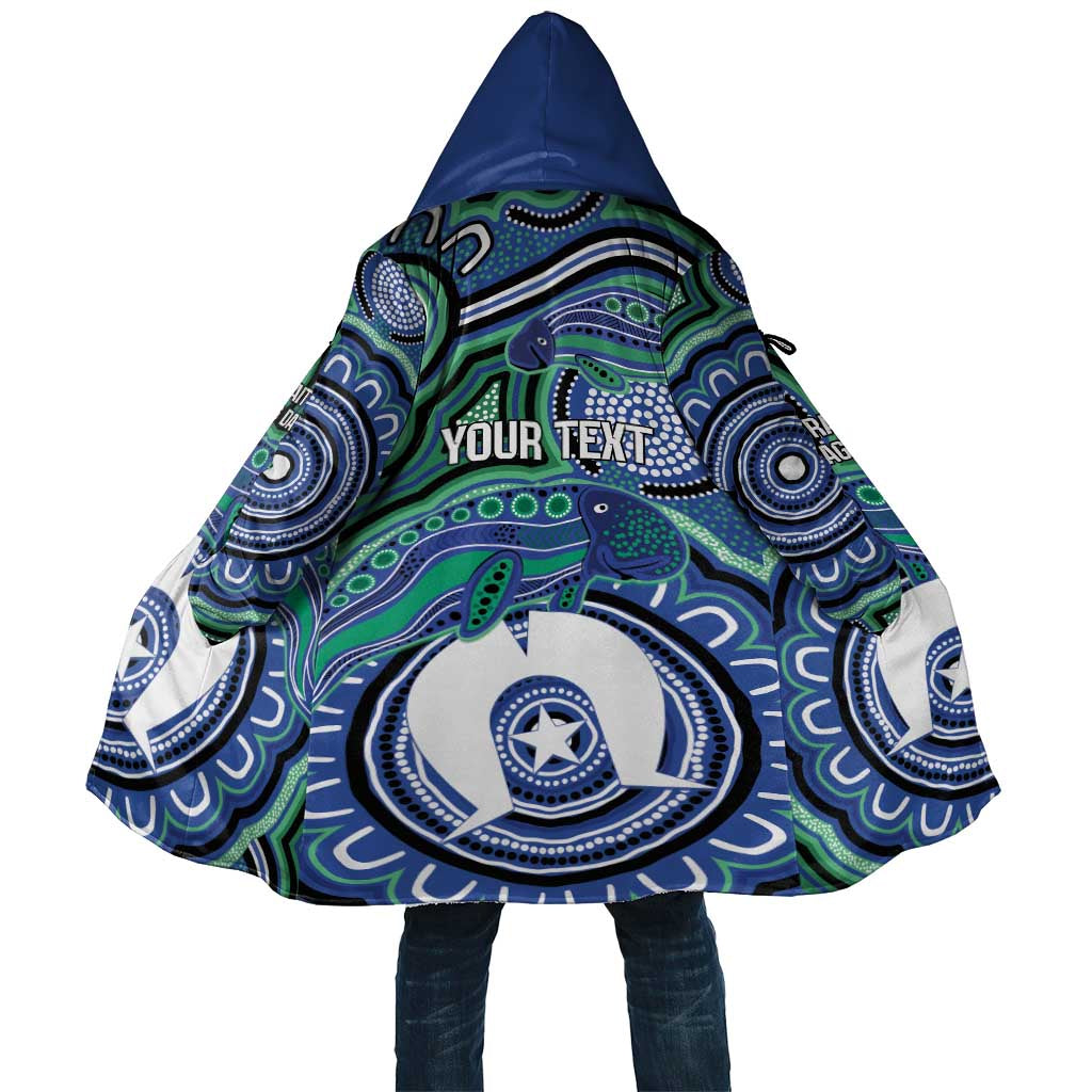 Torres Strait Islander Flag Day Personalised Cloak Dhari Dugongs Sea Cows Aboriginal Art