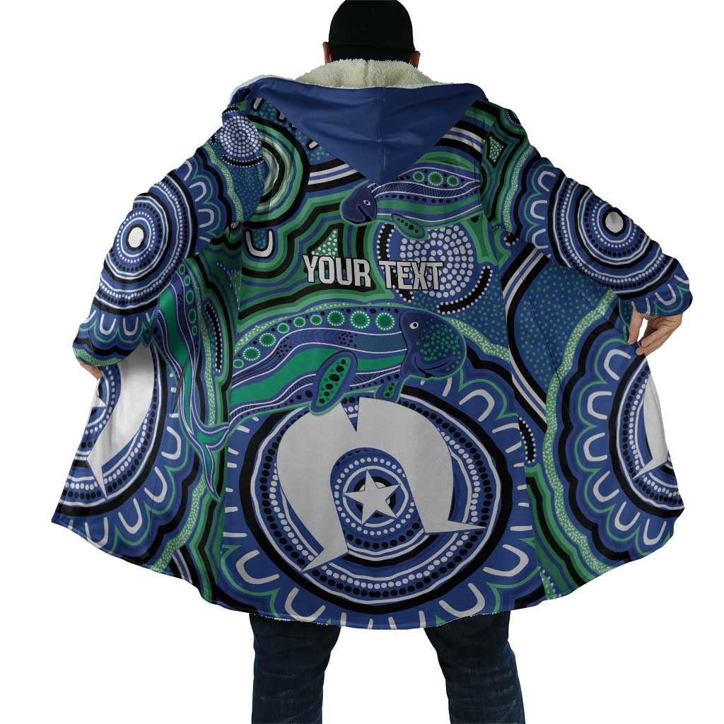 Torres Strait Islander Flag Day Personalised Cloak Dhari Dugongs Sea Cows Aboriginal Art