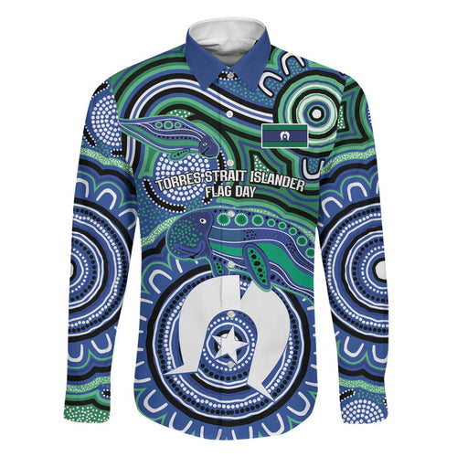 Torres Strait Islander Flag Day Personalised Family Matching Tank Maxi Dress and Hawaiian Shirt Dhari Dugongs Sea Cows Aboriginal Art
