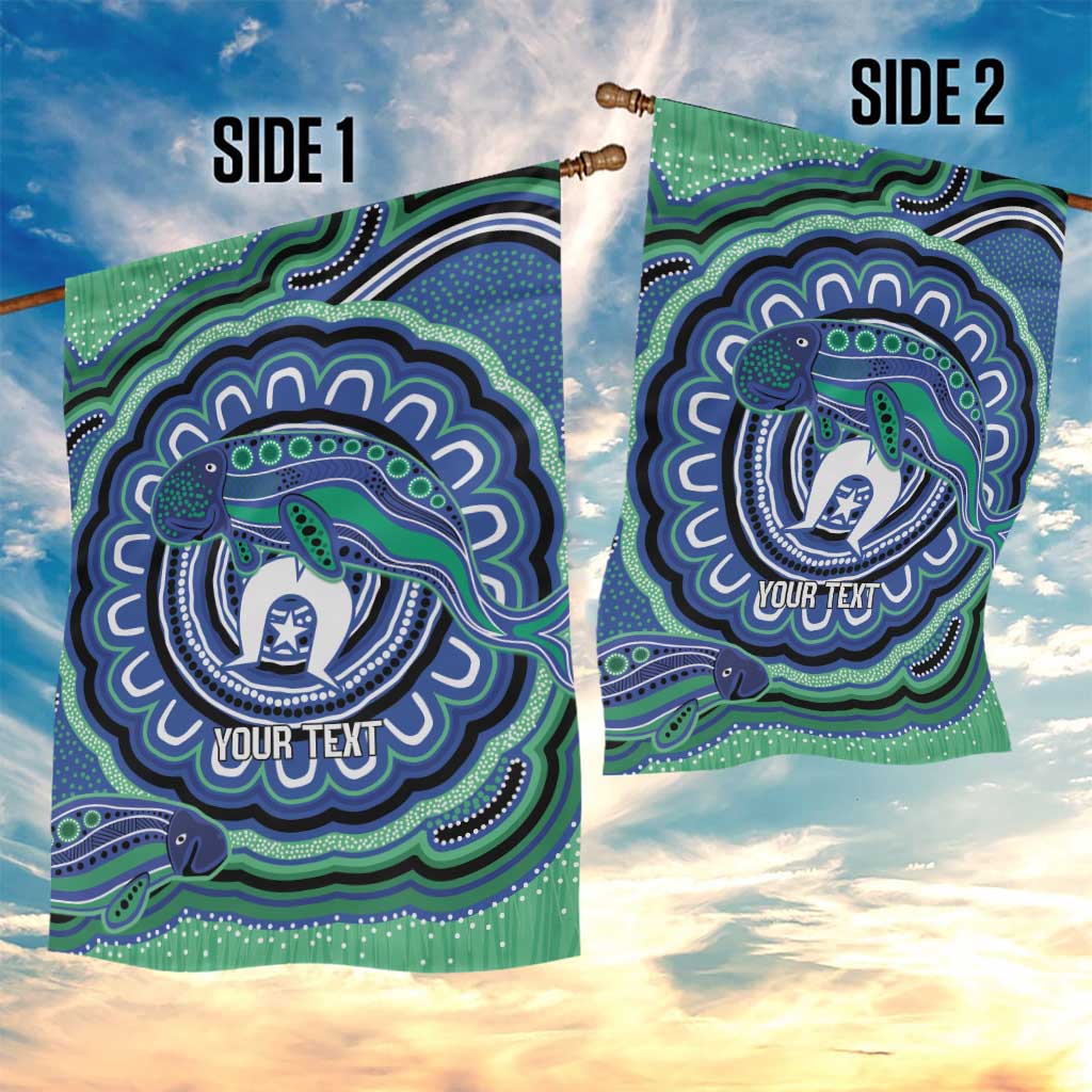 Torres Strait Islander Flag Day Personalised Garden Flag Dhari Dugongs Sea Cows Aboriginal Art