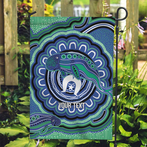 Torres Strait Islander Flag Day Personalised Garden Flag Dhari Dugongs Sea Cows Aboriginal Art