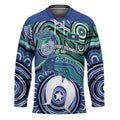 Torres Strait Islander Flag Day Personalised Hockey Jersey Dhari Dugongs Sea Cows Aboriginal Art