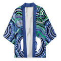 Torres Strait Islander Flag Day Personalised Kimono Dhari Dugongs Sea Cows Aboriginal Art
