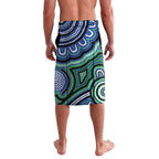 Torres Strait Islander Flag Day Personalised Lavalava Dhari Dugongs Sea Cows Aboriginal Art
