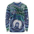 Torres Strait Islander Flag Day Personalised Long Sleeve Shirt Dhari Dugongs Sea Cows Aboriginal Art