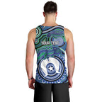 Torres Strait Islander Flag Day Personalised Men Tank Top Dhari Dugongs Sea Cows Aboriginal Art