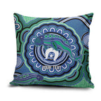 Torres Strait Islander Flag Day Personalised Pillow Cover Dhari Dugongs Sea Cows Aboriginal Art