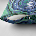 Torres Strait Islander Flag Day Personalised Pillow Cover Dhari Dugongs Sea Cows Aboriginal Art