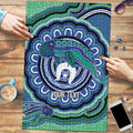 Torres Strait Islander Flag Day Personalised Puzzle Dhari Dugongs Sea Cows Aboriginal Art