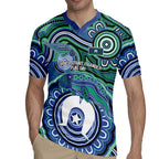 Torres Strait Islander Flag Day Personalised Rugby Jersey Dhari Dugongs Sea Cows Aboriginal Art